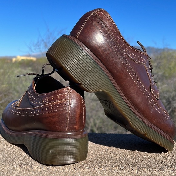 🏴󠁧󠁢󠁥󠁮󠁧󠁿 Dr. Martens MIE Brogue Wingtip Babydoll Platform Y2K Oxfords UK 8 - Picture 3 of 17